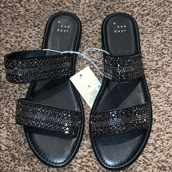 a new day sandals black